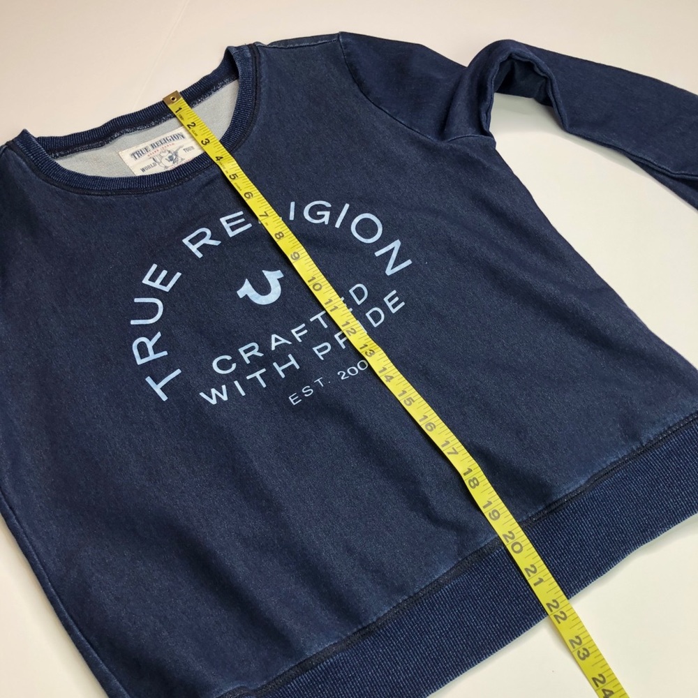 True Religion Sweatshirt Pullover Logo Small - Picture 11 of 12